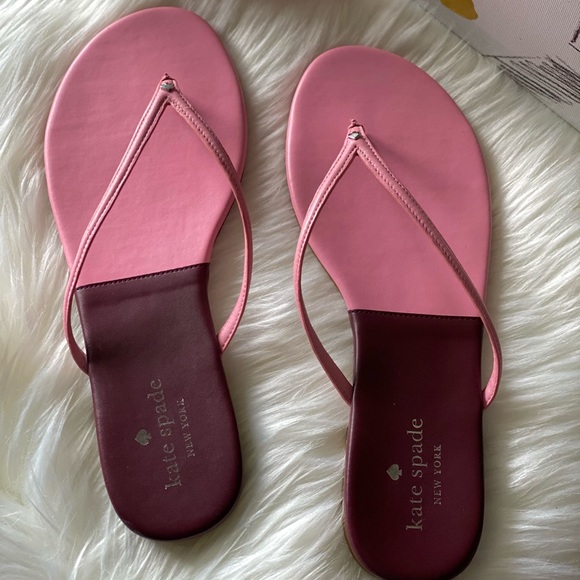 ❌SOLD❌Kate Spade ♠️ Cabana Leather Flip Flops 
🌸🌴🌿 - Picture 2 of 5